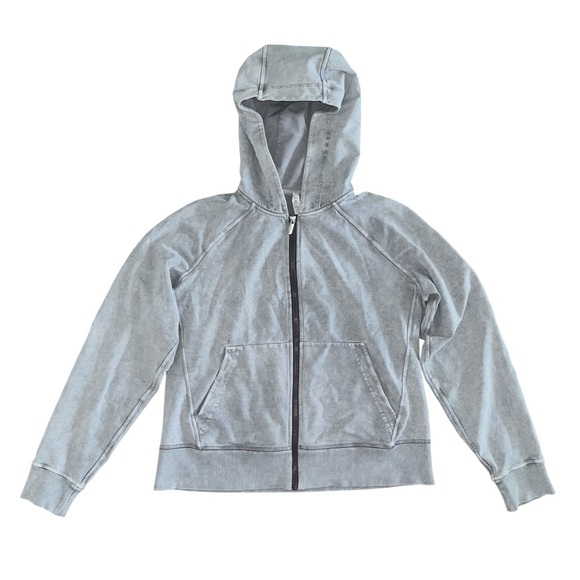 Lululemon Women's Loop Back Hoodie Acid Rubber Dye Magnum Sz 10 Full Zip Jacket - Picture 5 of 14